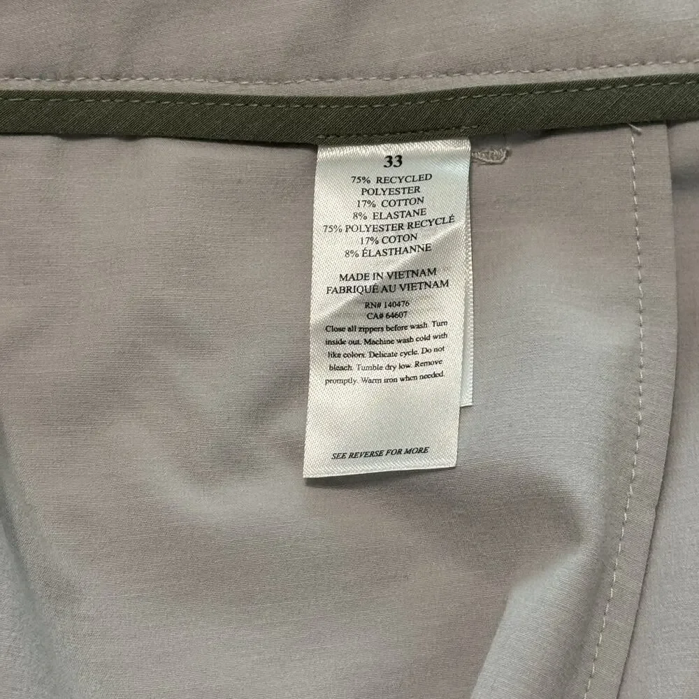 Faherty Men's All Day Cotton Blend 9” Inseam Casual Stone Color 33 Hiking